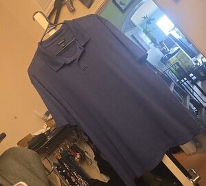 Van Heusen Navy Striped Polo